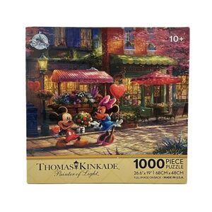 Mickey and Minnie Sweetheart Cafe THOMAS KINKADE 1000 Piece Jigsaw Puzzle NEW